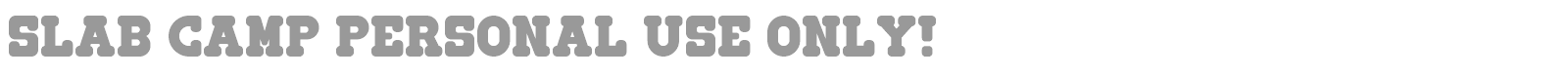 Slab Camp font preview